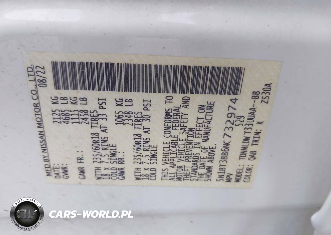 2022 Nissan Rogue Sv Intelligent Awd VIN:5N1BT3BB6NC732974 - 9