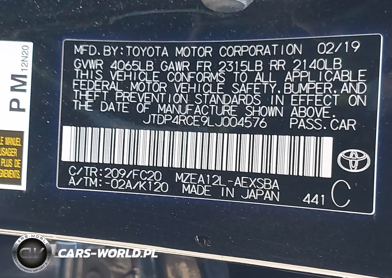 2020 Toyota Corolla Se VIN:JTDP4RCE9LJ004576 - 9