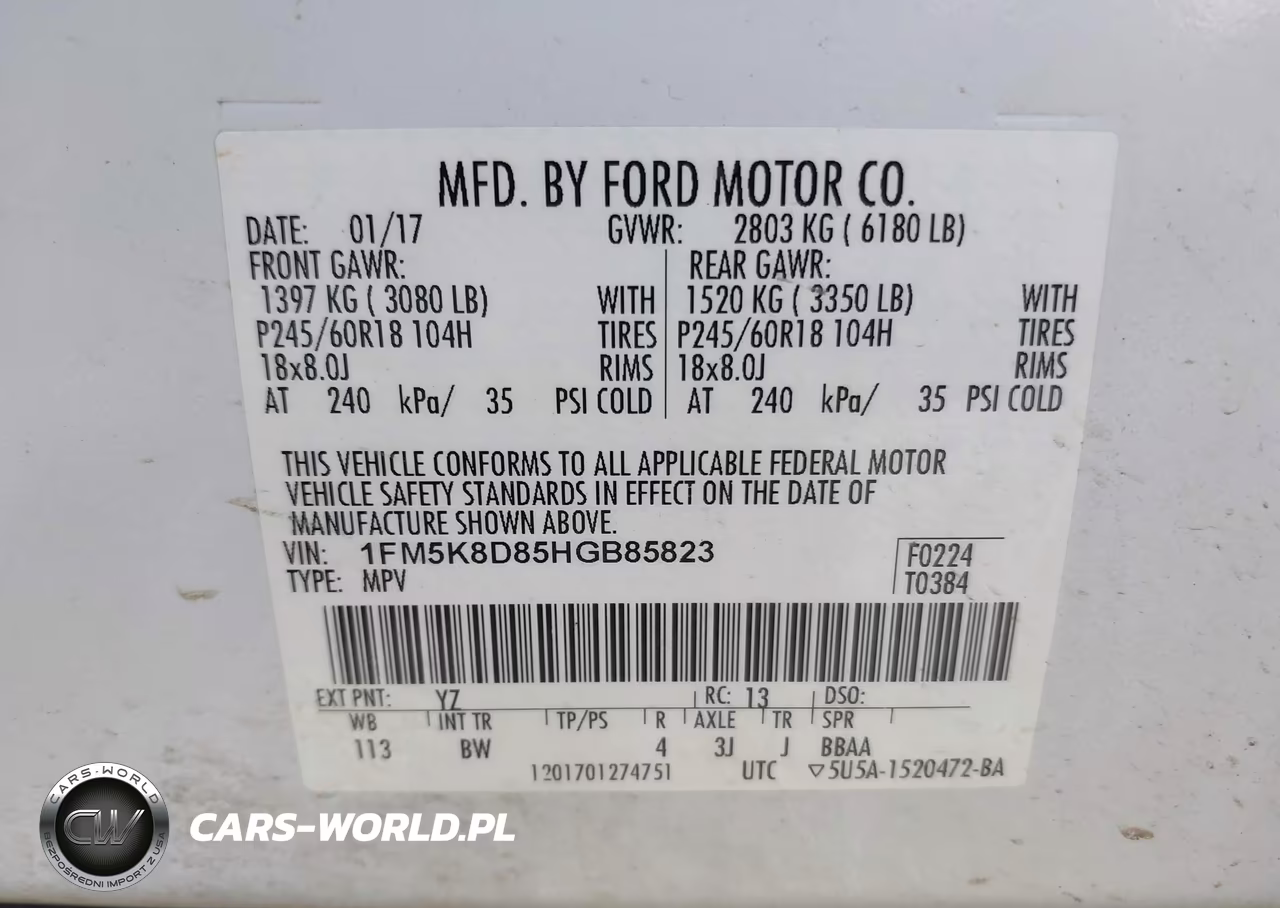 2017 Ford Explorer Xlt VIN:1FM5K8D85HGB85823 - 9