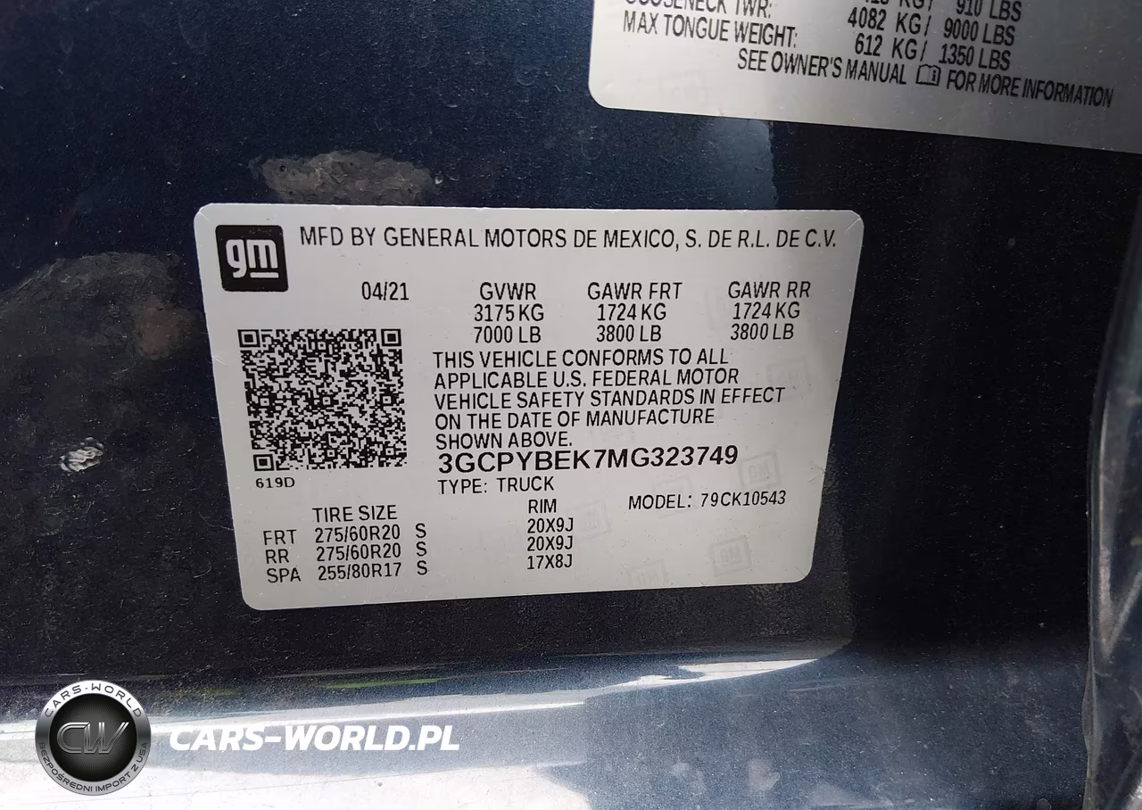 2021 Chevrolet Silverado 1500 4Wd Short Bed Custom VIN:3GCPYBEK7MG323749 - 9