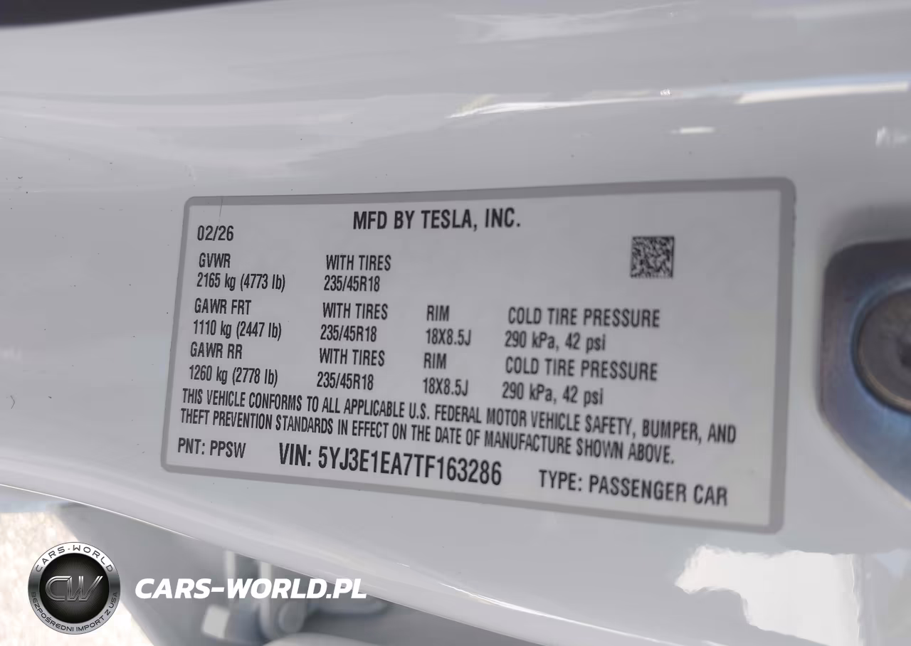2026 Tesla Model 3 Premium Rear-Wheel Drive-Rear-Wheel Drive VIN:5YJ3E1EA7TF163286 - 9