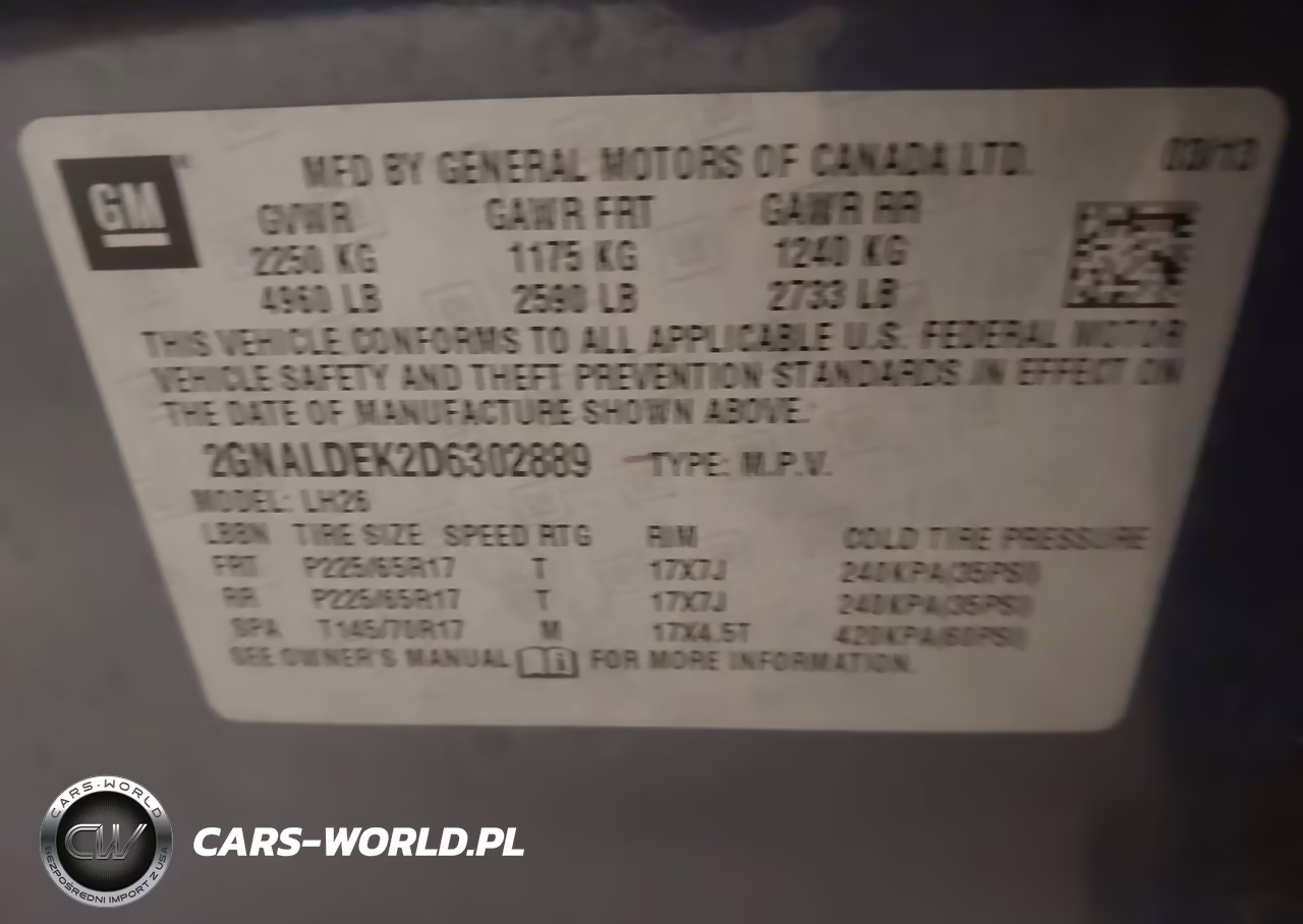 2013 Chevrolet Equinox 1Lt VIN:2GNALDEK2D6302889 - 9