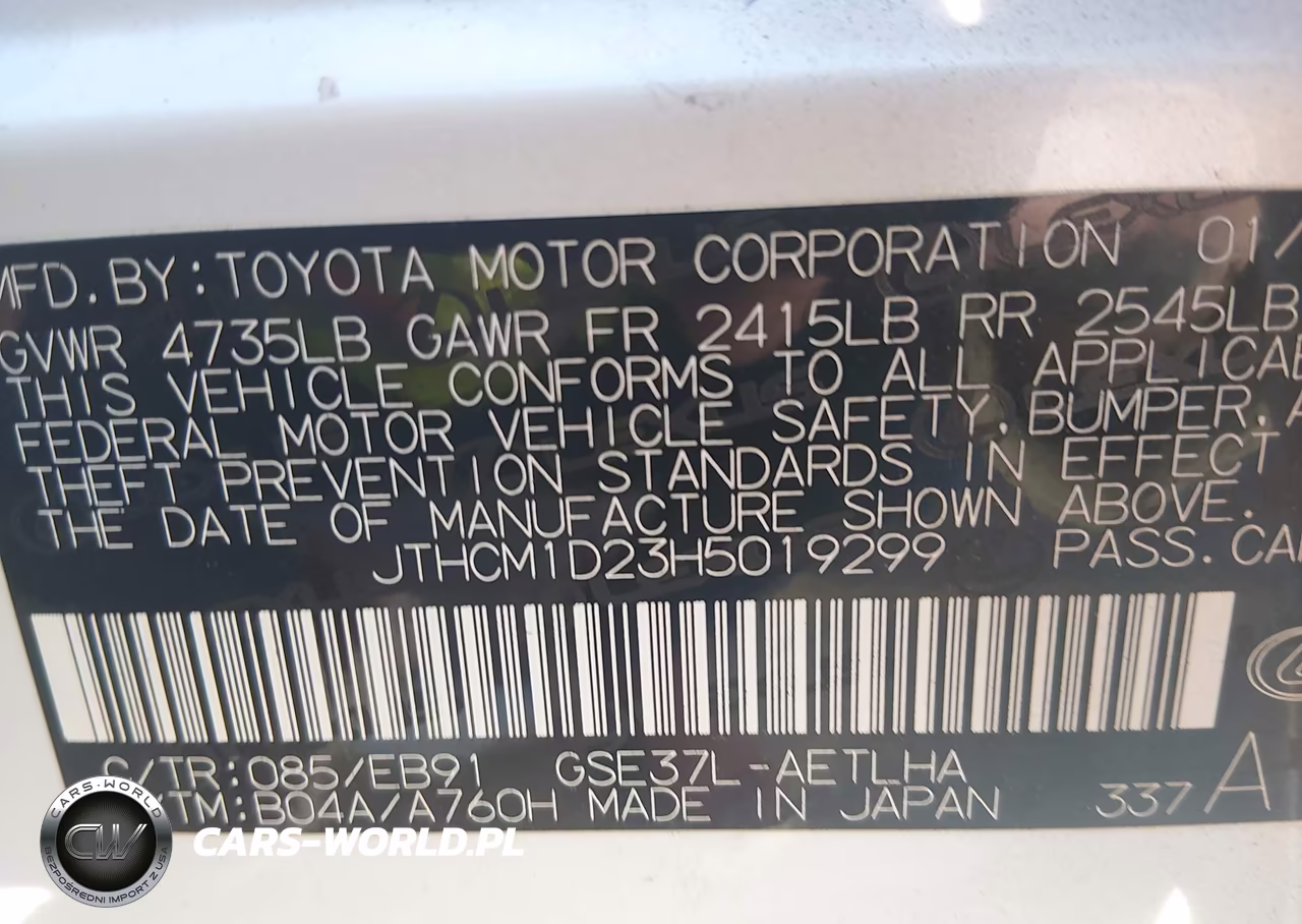 2017 Lexus Is 300 VIN:JTHCM1D23H5019299 - 9