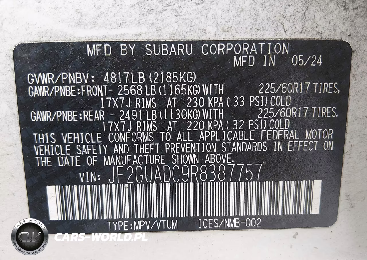 2024 Subaru Crosstrek Premium VIN:JF2GUADC9R8387757 - 9