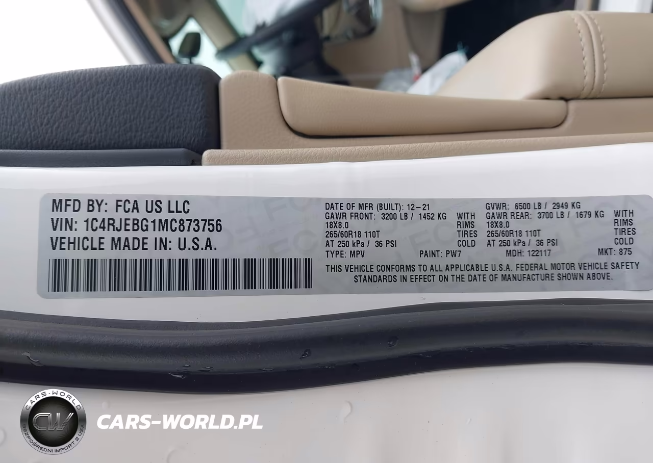 2021 Jeep Grand Cherokee Limited 4X2 VIN:1C4RJEBG1MC873756 - 9