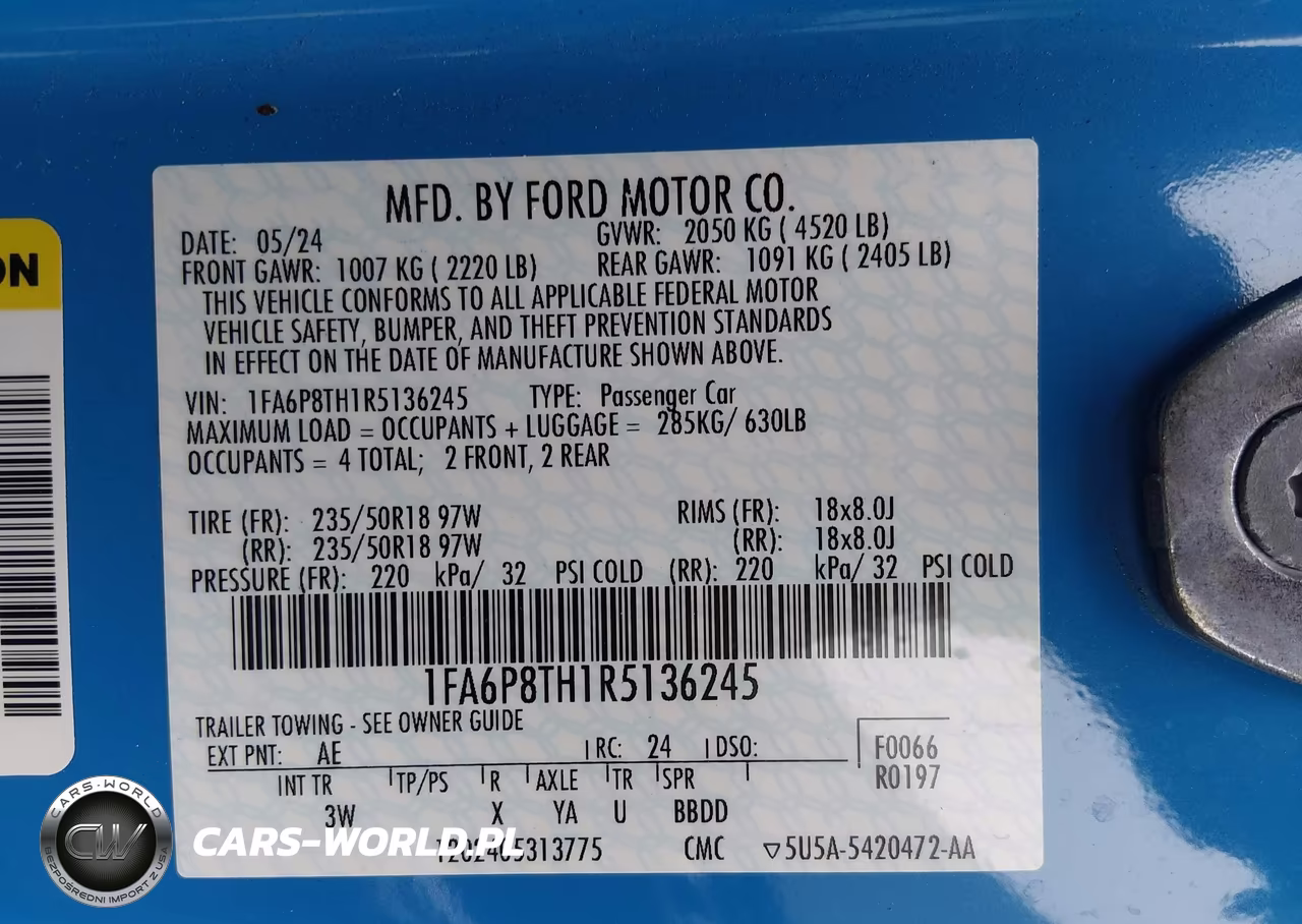 2024 Ford Mustang Ecoboost Premium Fastback VIN:1FA6P8TH1R5136245 - 9