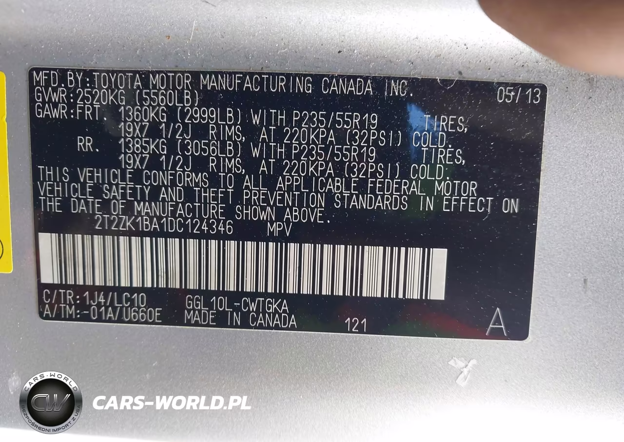 2013 Lexus Rx 350 VIN:2T2ZK1BA1DC124346 - 9