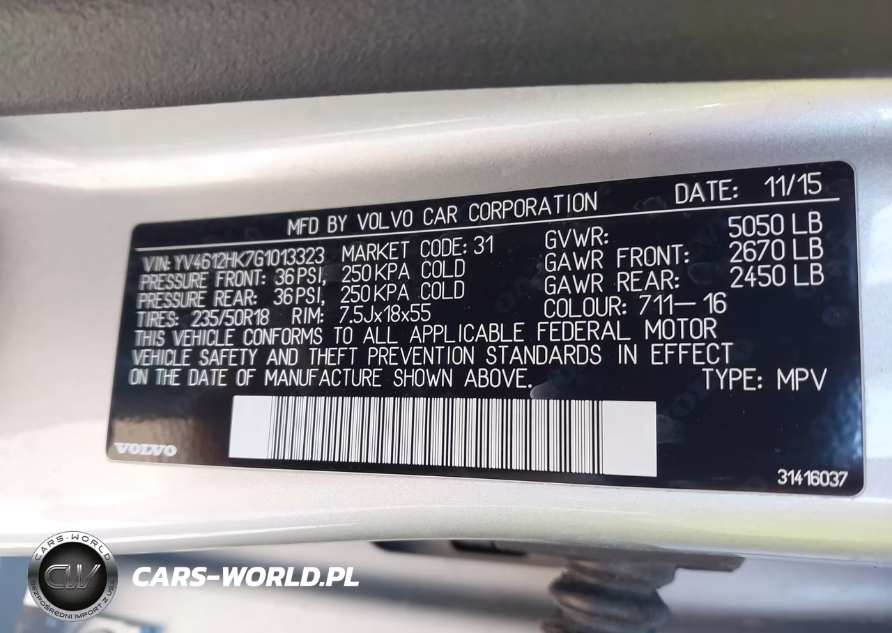 2016 Volvo V60 Cross Country T5 VIN:YV4612HK7G1013323 - 9