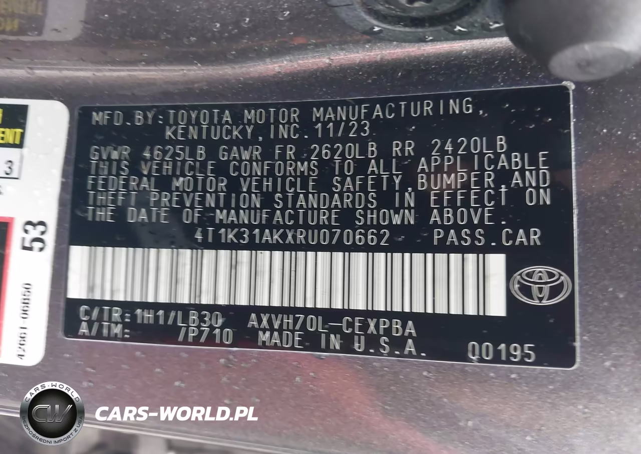 2024 Toyota Camry Hybrid Xse VIN:4T1K31AKXRU070662 - 9