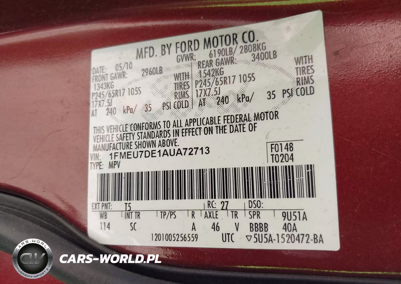 2010 Ford Explorer Xlt VIN:1FMEU7DE1AUA72713 - 9