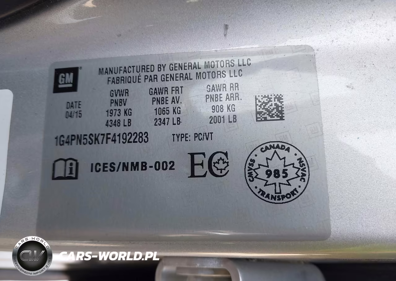 2015 Buick Verano 1Sv VIN:1G4PV5SK7F4192283 - 9