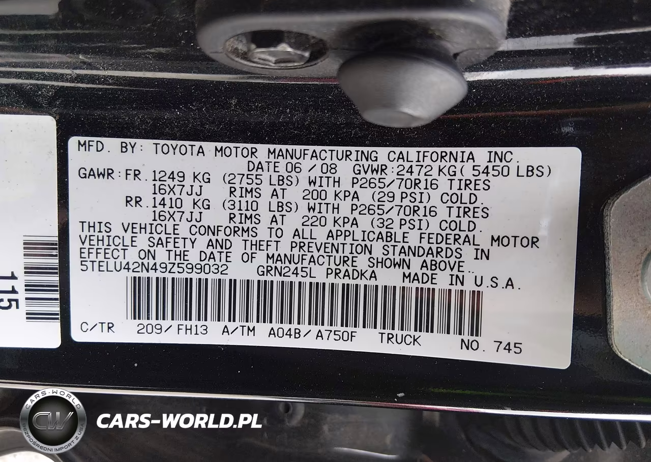 2009 Toyota Tacoma Base V6 VIN:5TELU42N49Z599032 - 9
