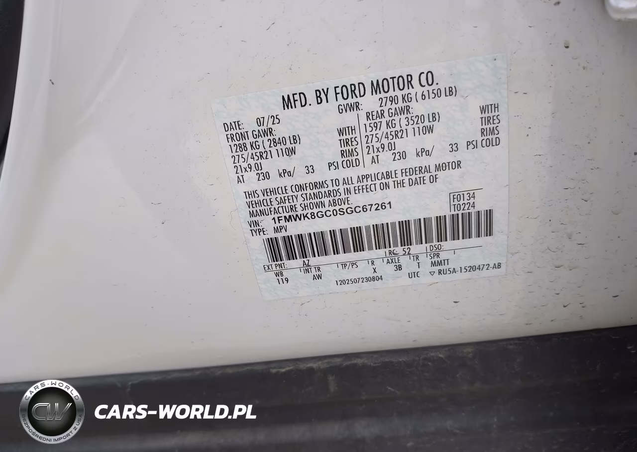 2025 Ford Explorer St VIN:1FMWK8GC0SGC67261 - 9