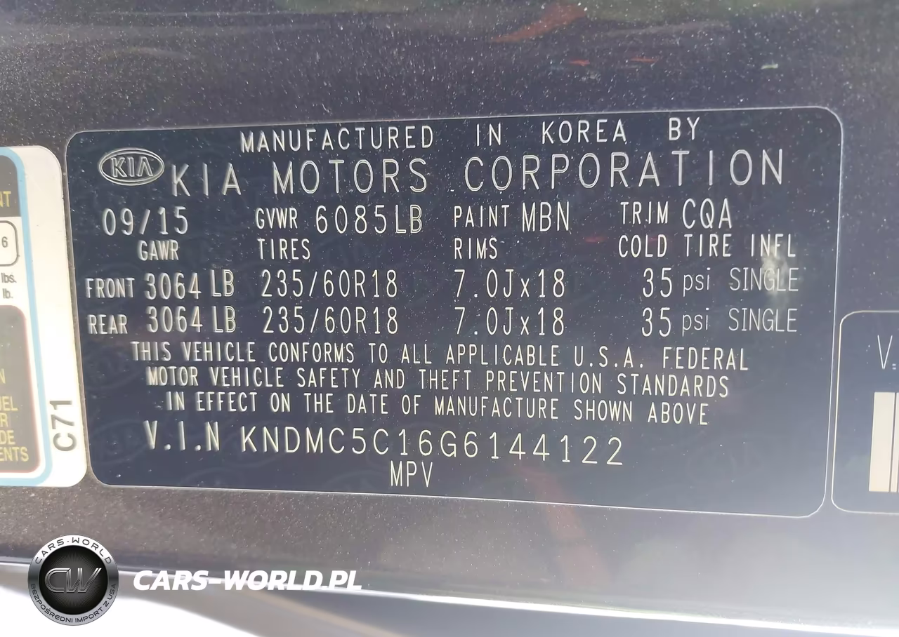 2016 Kia Sedona Sx VIN:KNDMC5C16G6144122 - 9