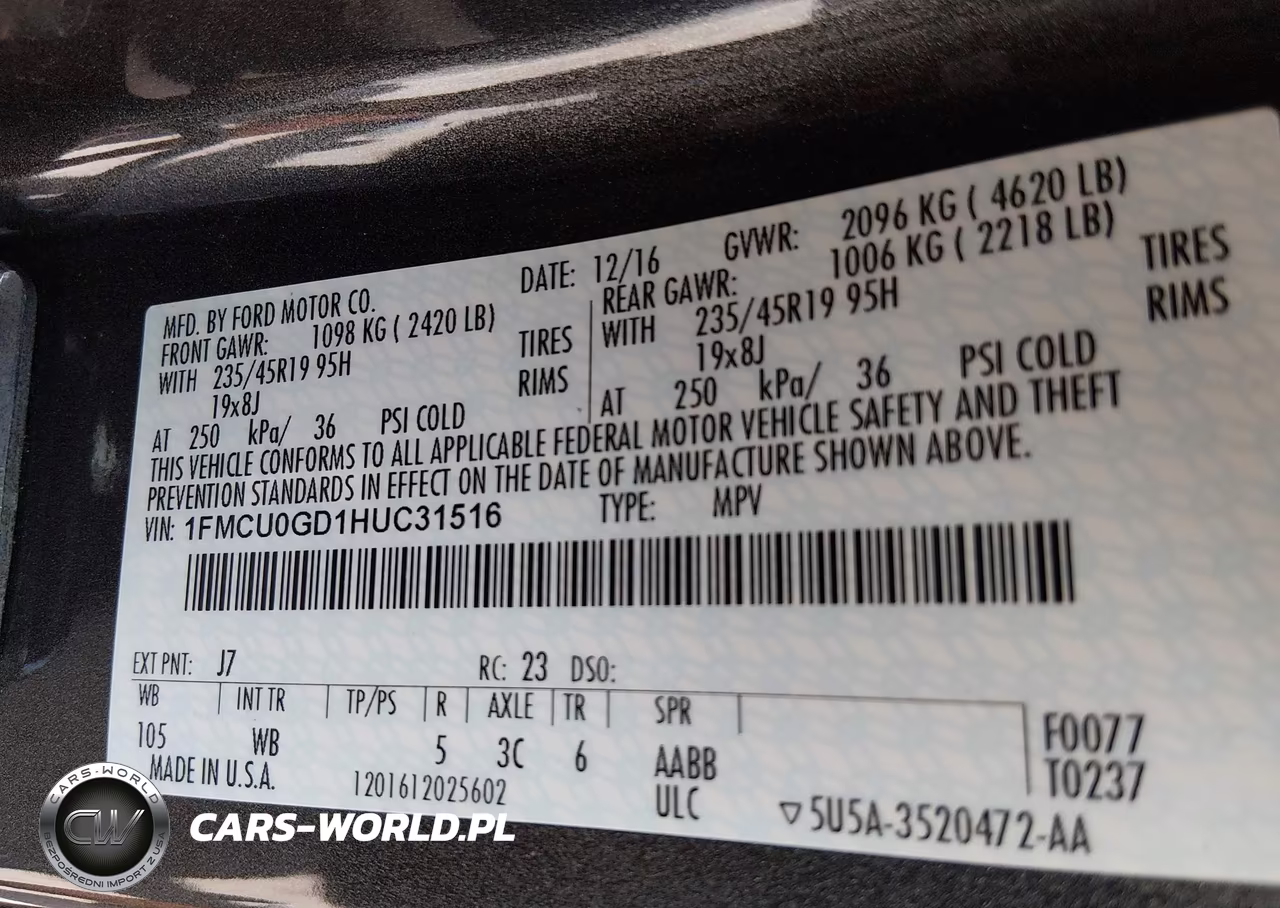 2017 Ford Escape Se VIN:1FMCU0GD1HUC31516 - 9