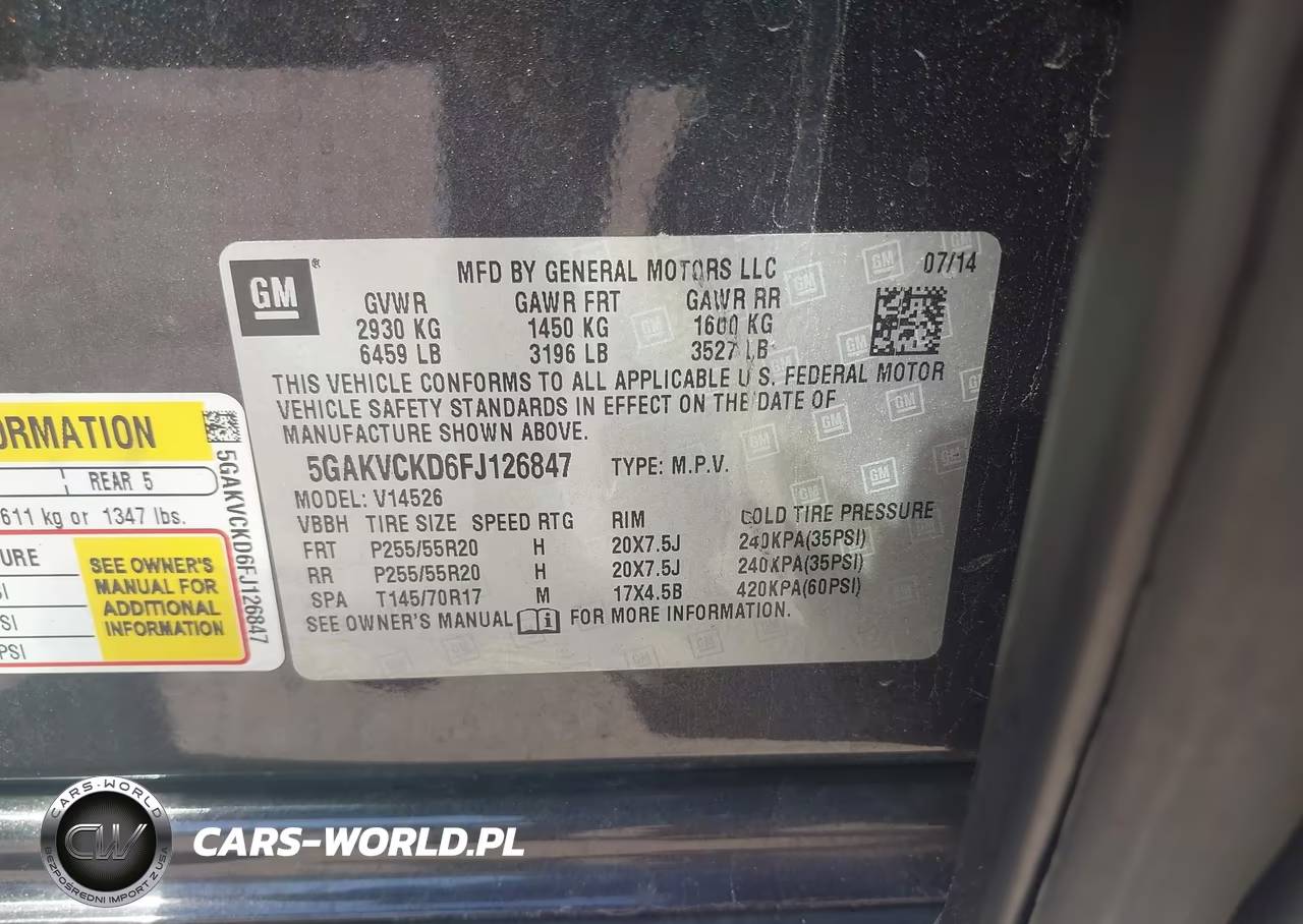 2015 Buick Enclave Premium VIN:5GAKVCKD6FJ126847 - 9