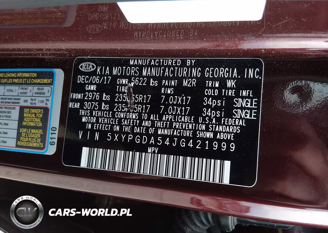 2018 Kia Sorento 3.3L Lx VIN:5XYPGDA54JG421999 - 9
