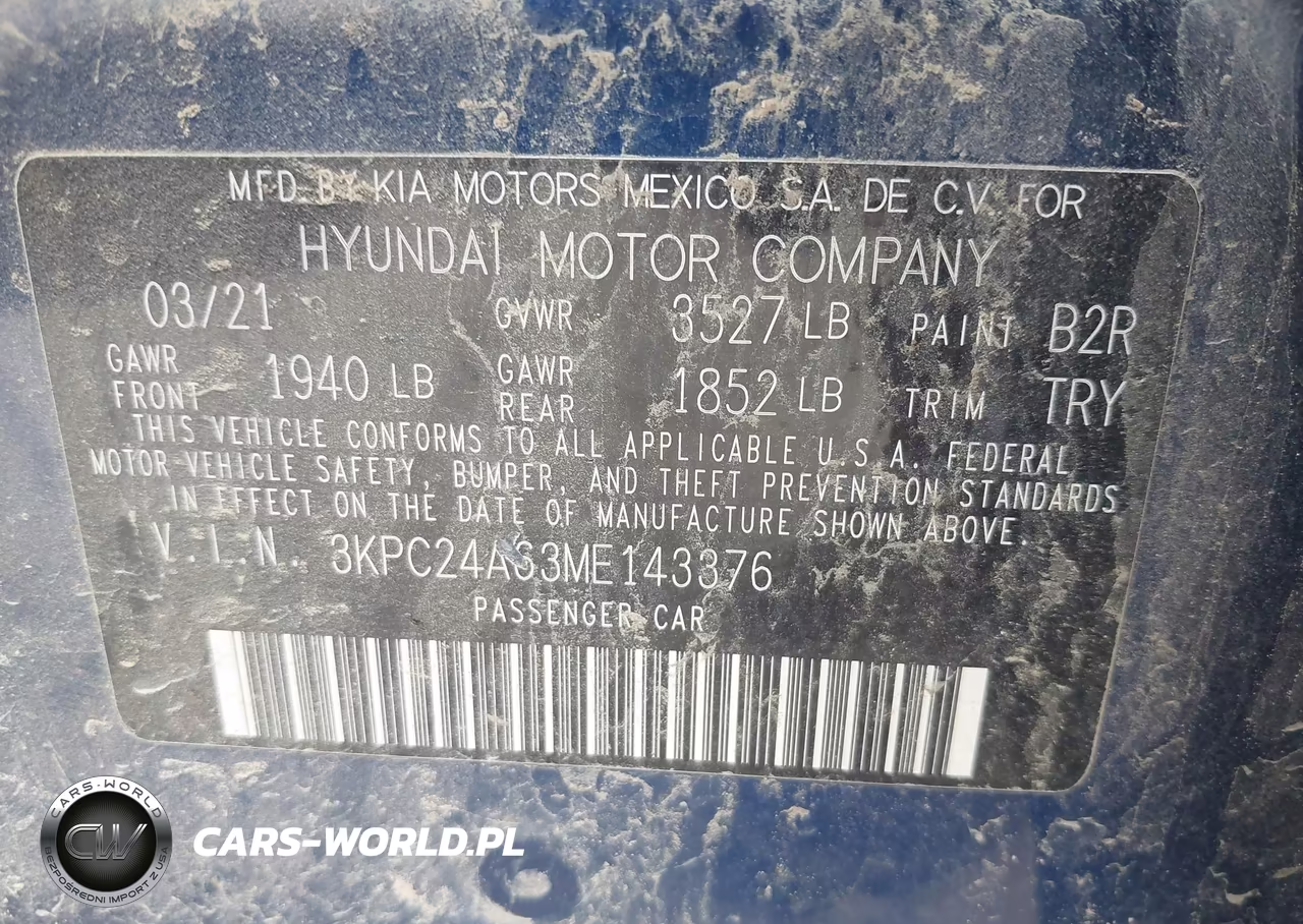 2021 Hyundai Accent Se VIN:3KPC24A63ME143376 - 9
