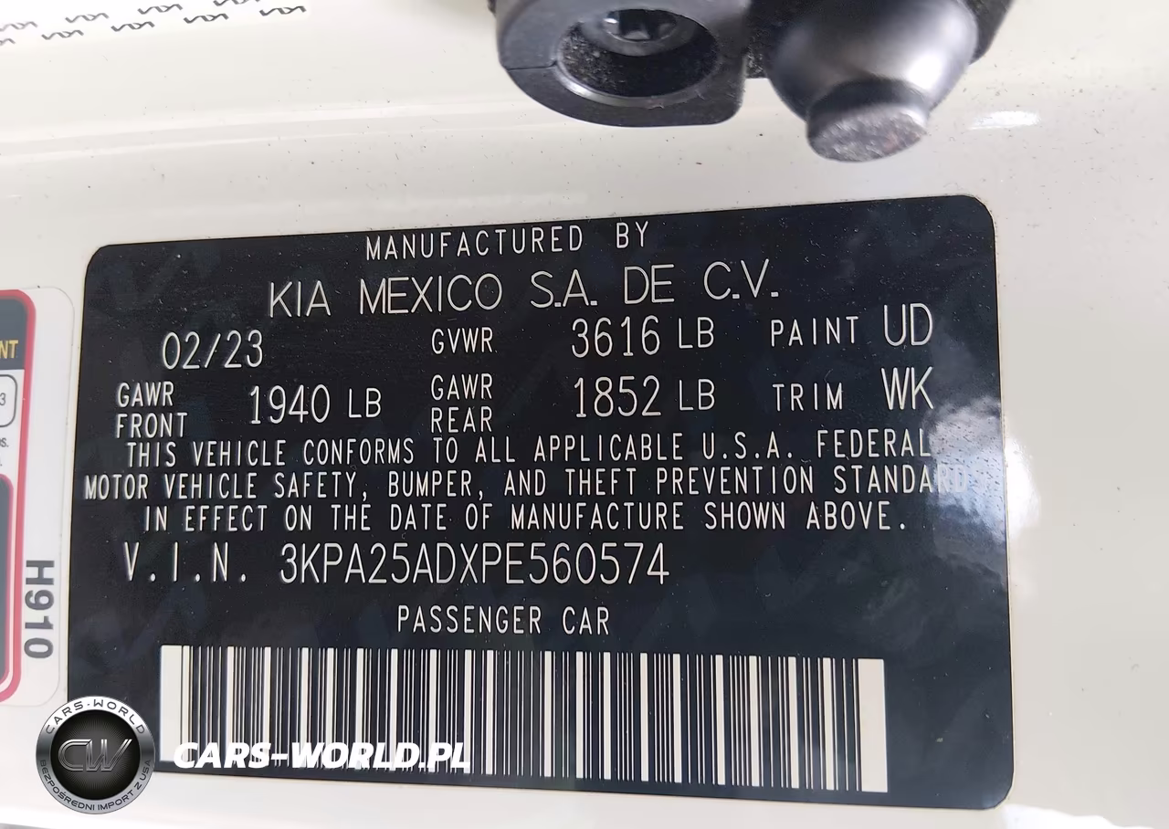 2023 Kia Rio 5-Door S VIN:3KPA25ADXPE560574 - 9