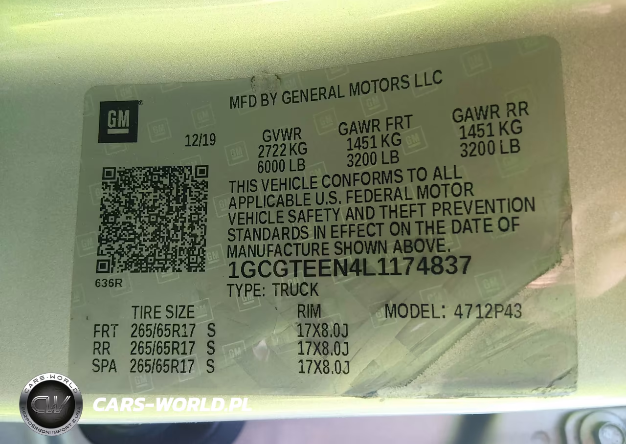 2020 Chevrolet Colorado 4Wd Short Box Zr2 VIN:1GCGTEEN4L1174837 - 9