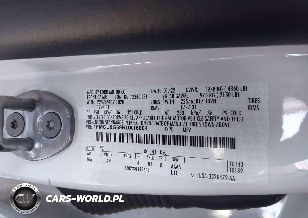 2022 Ford Escape Se VIN:1FMCU0G69NUA16804 - 9