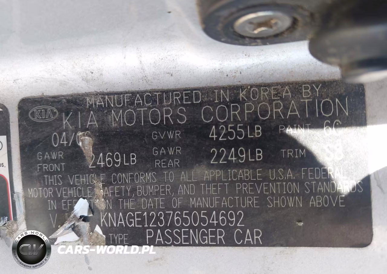 2006 Kia Optima Ex (New)-Lx (New) VIN:KNAGE123765054692 - 9