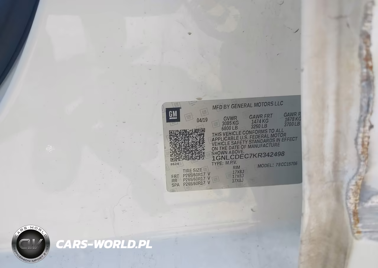 2019 Chevrolet Tahoe Commercial Fleet VIN:1GNLCDEC7KR342498 - 9