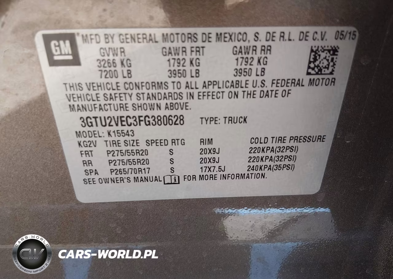 2015 GMC Sierra 1500 Slt VIN:3GTU2VEC3FG380628 - 9