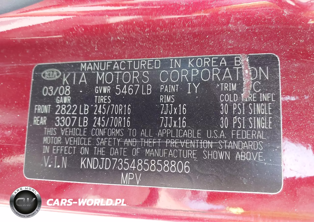 2008 Kia Sorento Lx VIN:KNDJD735485858806 - 9