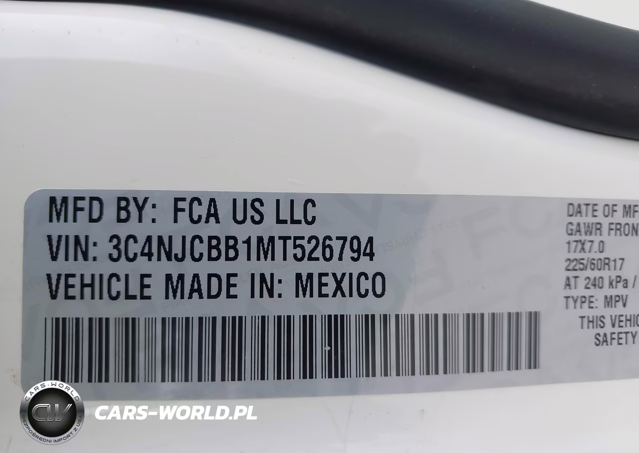 2021 Jeep Compass Latitude Fwd VIN:3C4NJCBB1MT526794 - 9