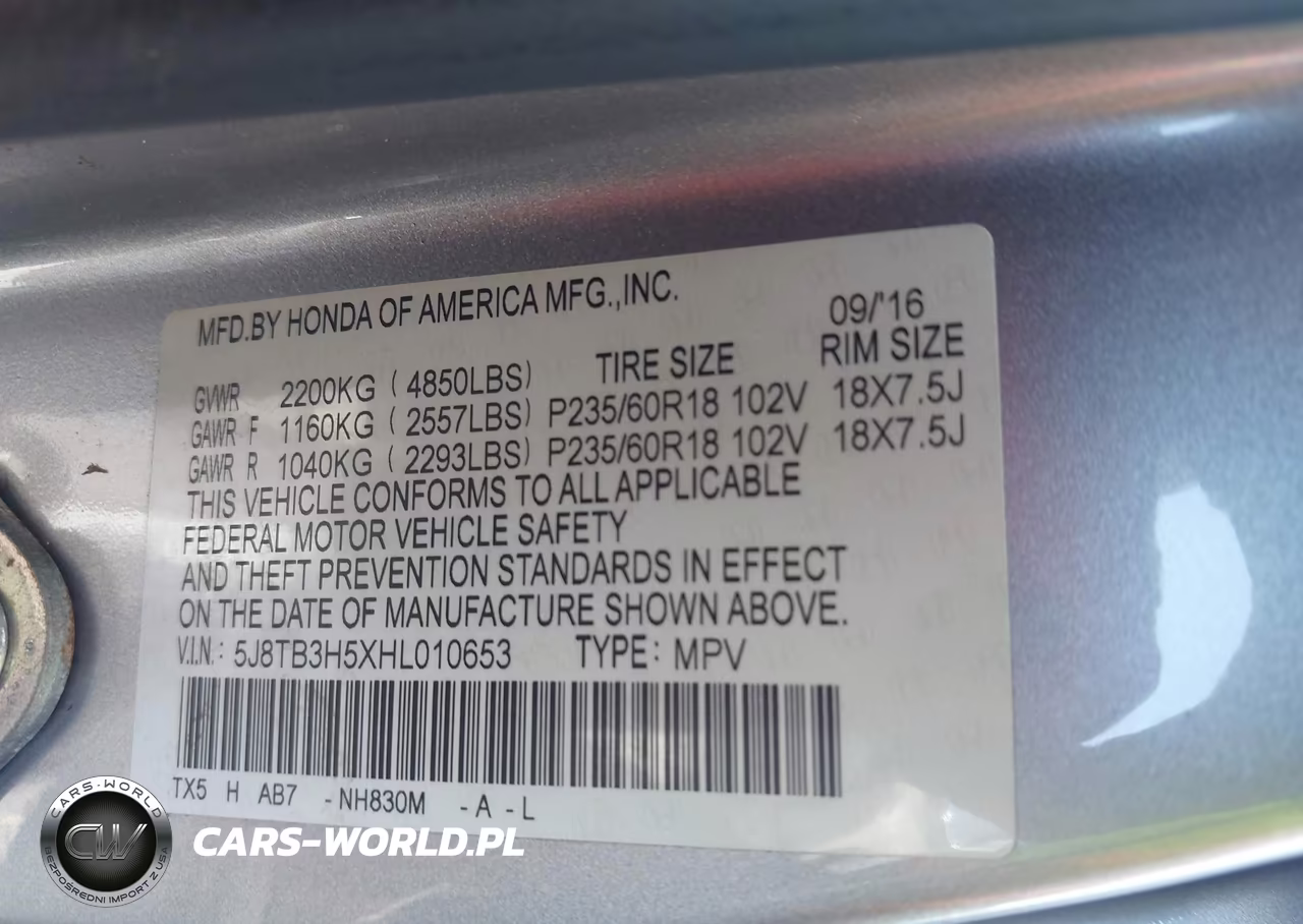 2017 Acura Rdx Technology Acurawatch Plus Packages-W-Technology Package VIN:5J8TB3H5XHL010653 - 9