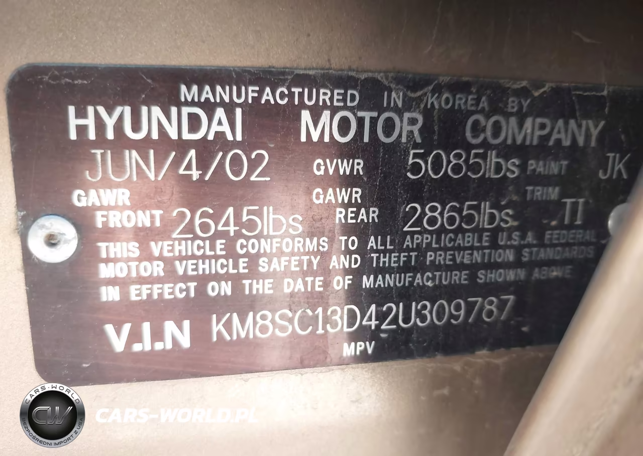 2002 Hyundai Santa Fe Gls-Lx VIN:KM8SC13D42U309787 - 9