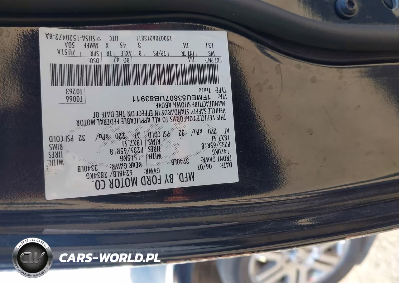 2007 Ford Explorer Sport Trac Limited VIN:1FMEU53807UB83911 - 9