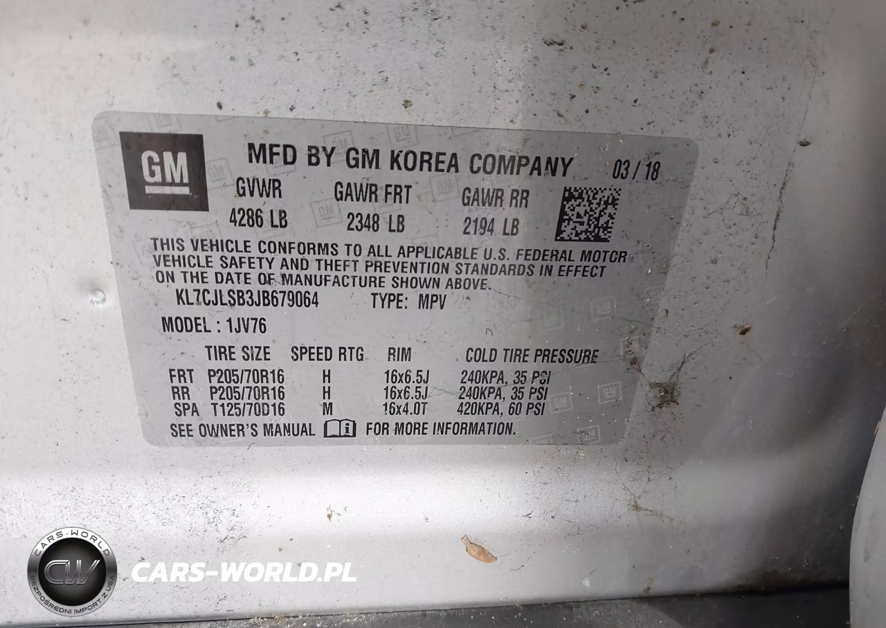 2018 Chevrolet Trax Lt VIN:KL7CJLSB3JB679064 - 9