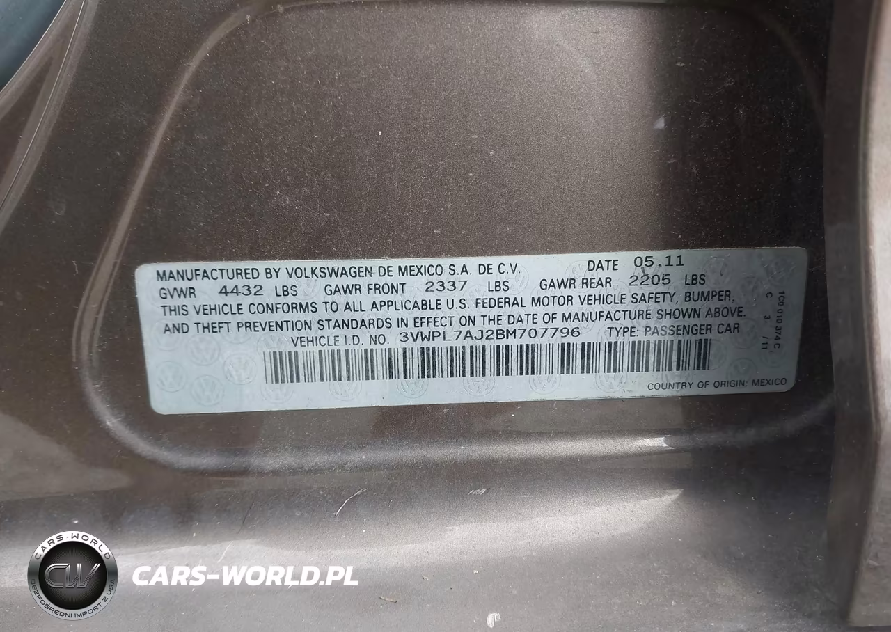 2011 Volkswagen Jetta Sportwagen 2.0L Tdi VIN:3VWPL7AJ2BM707796 - 9