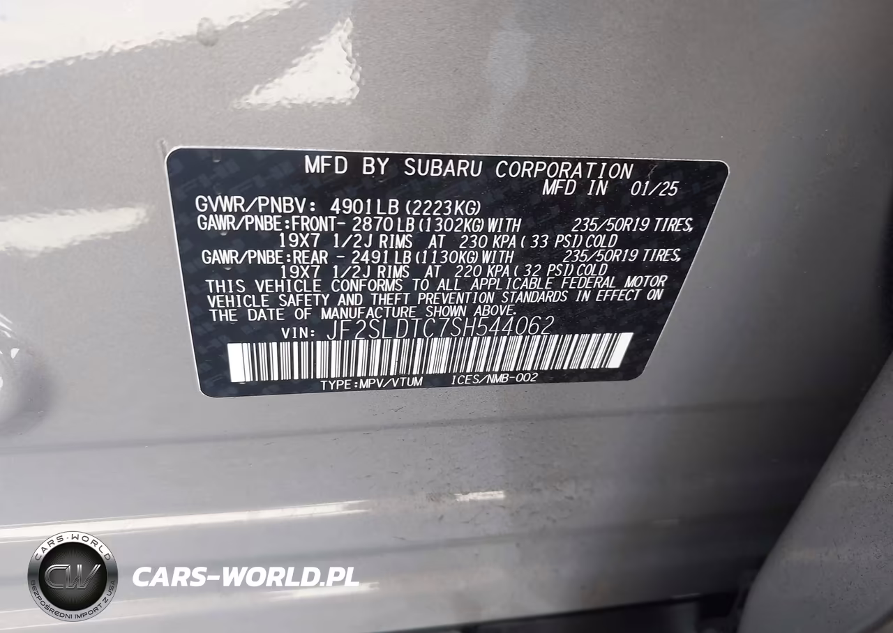 2025 Subaru Forester Touring VIN:JF2SLDTC7SH544062 - 9