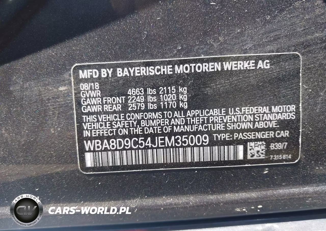 2018 BMW 330I xDrive VIN:WBA8D9C54JEM35009 - 9