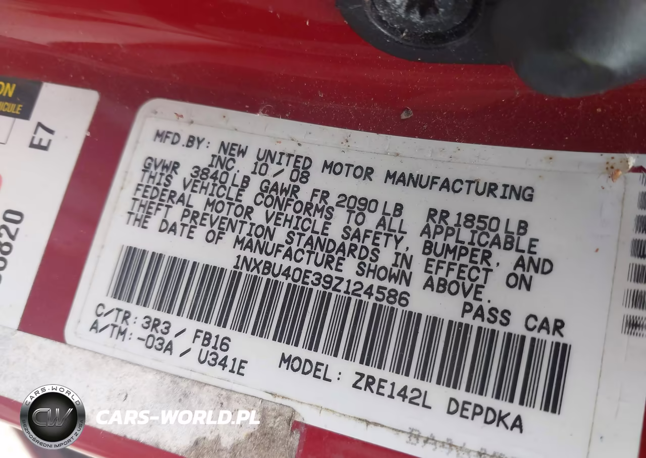 2009 Toyota Corolla VIN:1NXBU40E39Z124586 - 9