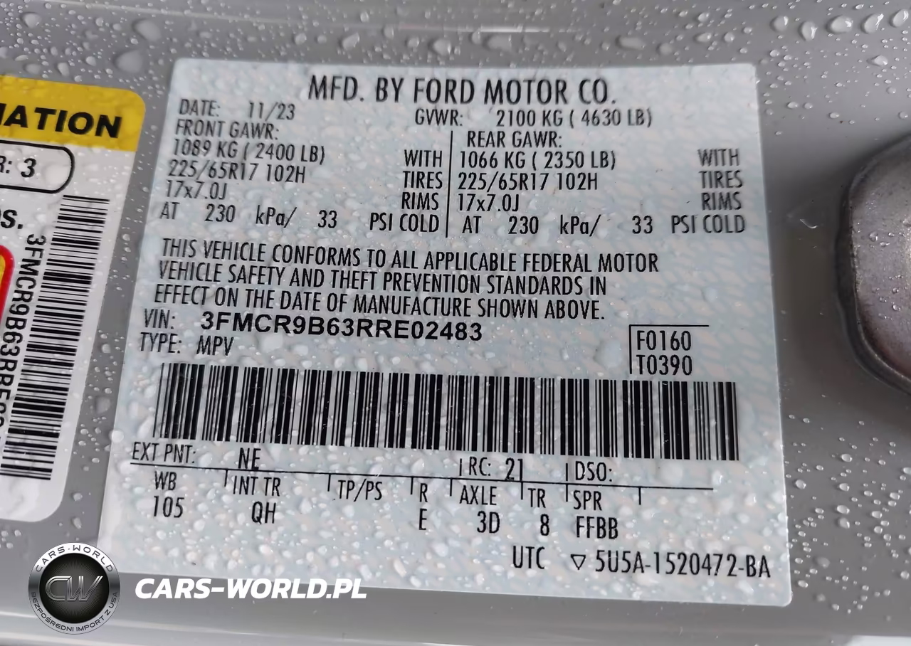 2024 Ford Bronco Sport Big Bend VIN:3FMCR9B63RRE02483 - 9
