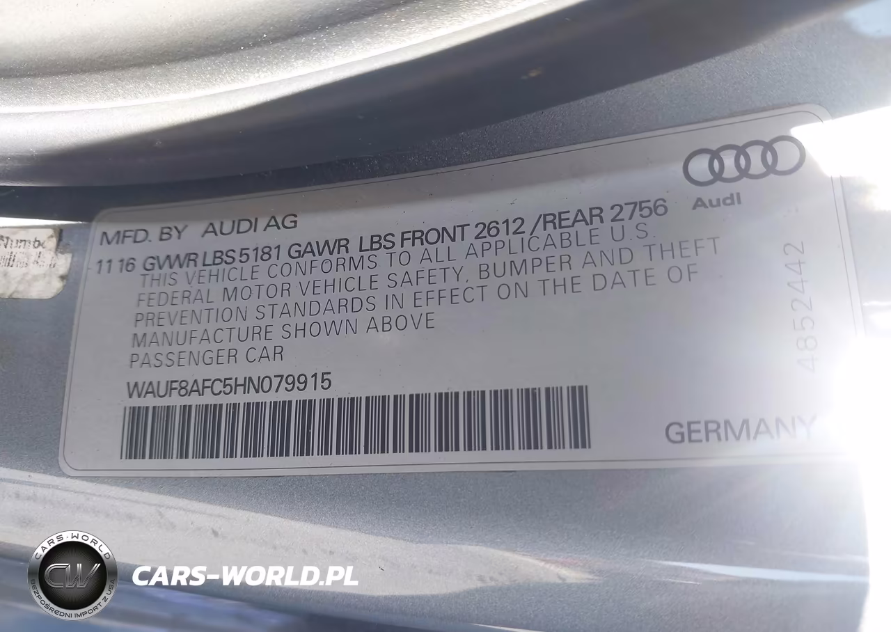 2017 Audi A6 2.0T Premium VIN:WAUF8AFC5HN079915 - 9