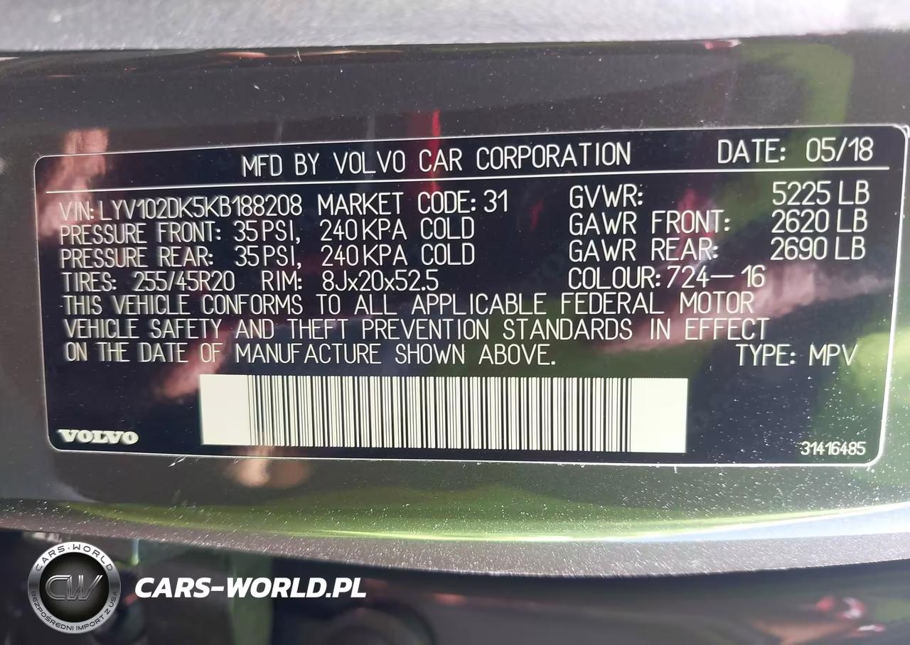 2019 Volvo Xc60 T5 Momentum VIN:LYV102DK5KB188208 - 9