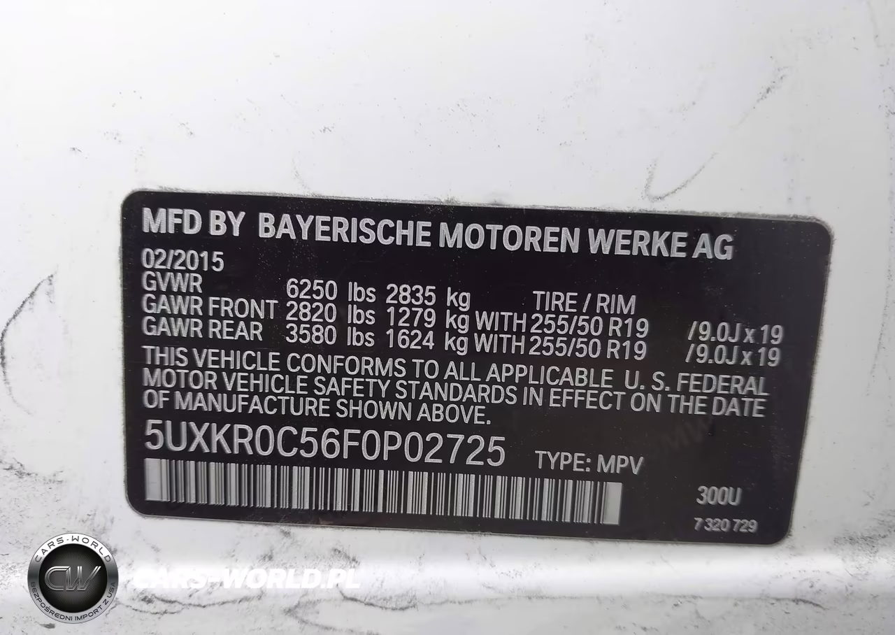 2015 BMW X5 xDrive35I VIN:5UXKR0C56F0P02725 - 9