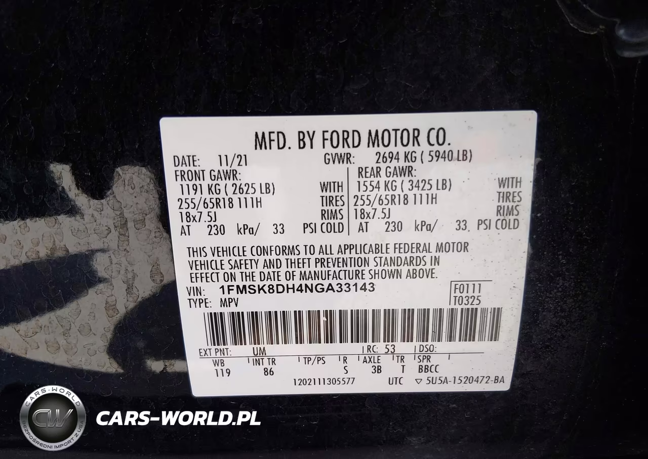 2022 Ford Explorer Xlt VIN:1FMSK8DH4NGA33143 - 9