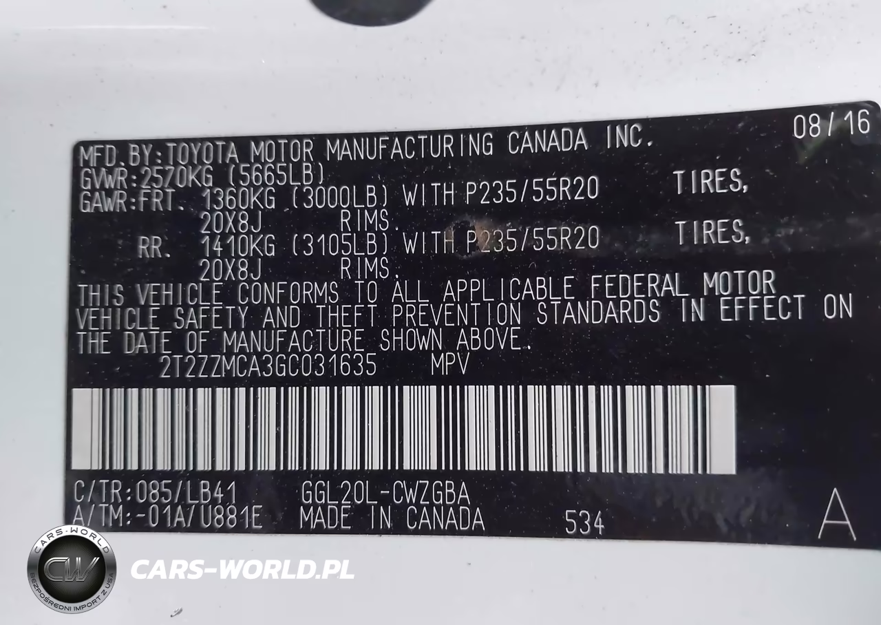 2016 Lexus Rx 350 VIN:2T2ZZMCA3GC031635 - 9