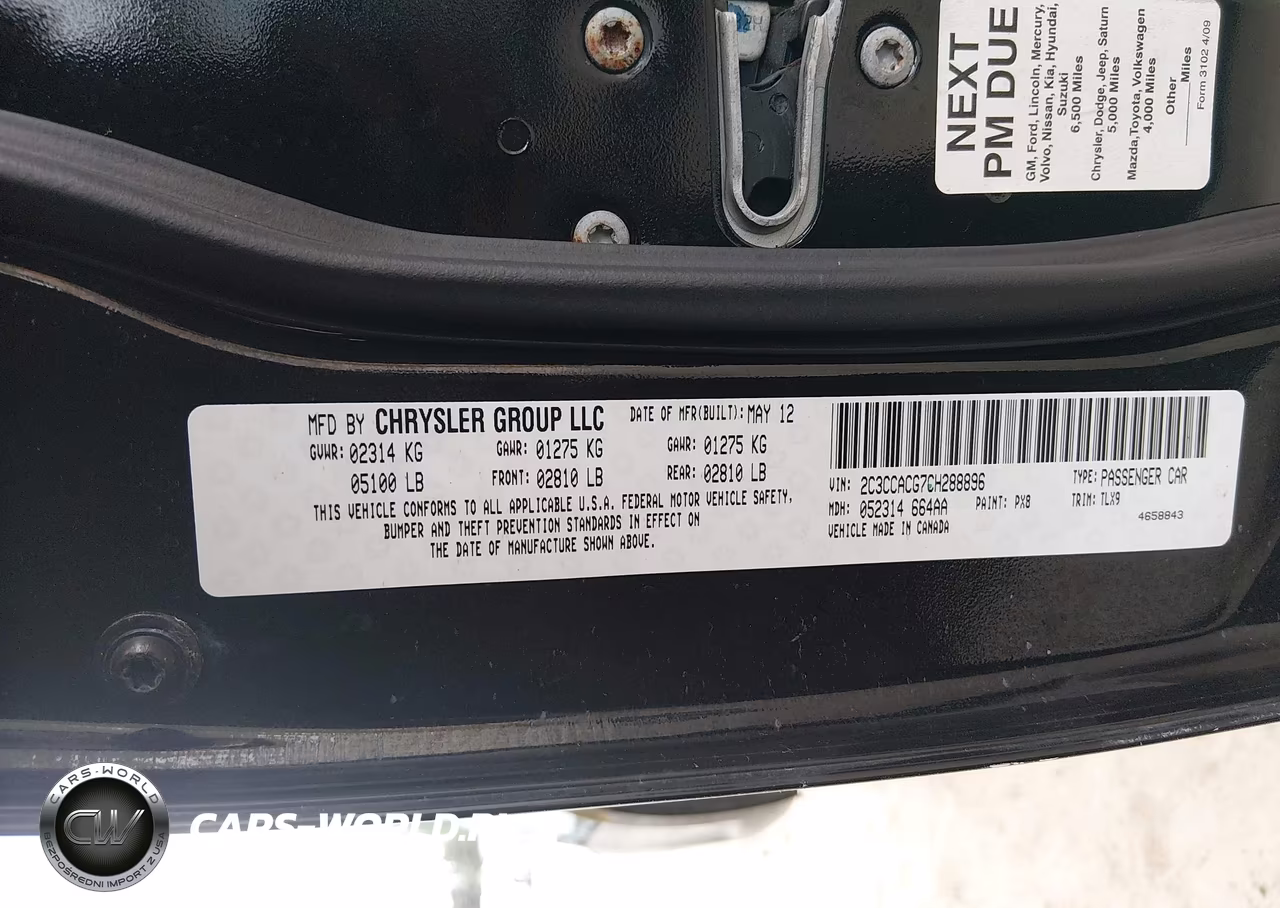 2012 Chrysler 300 Limited VIN:2C3CCACG7CH288896 - 9