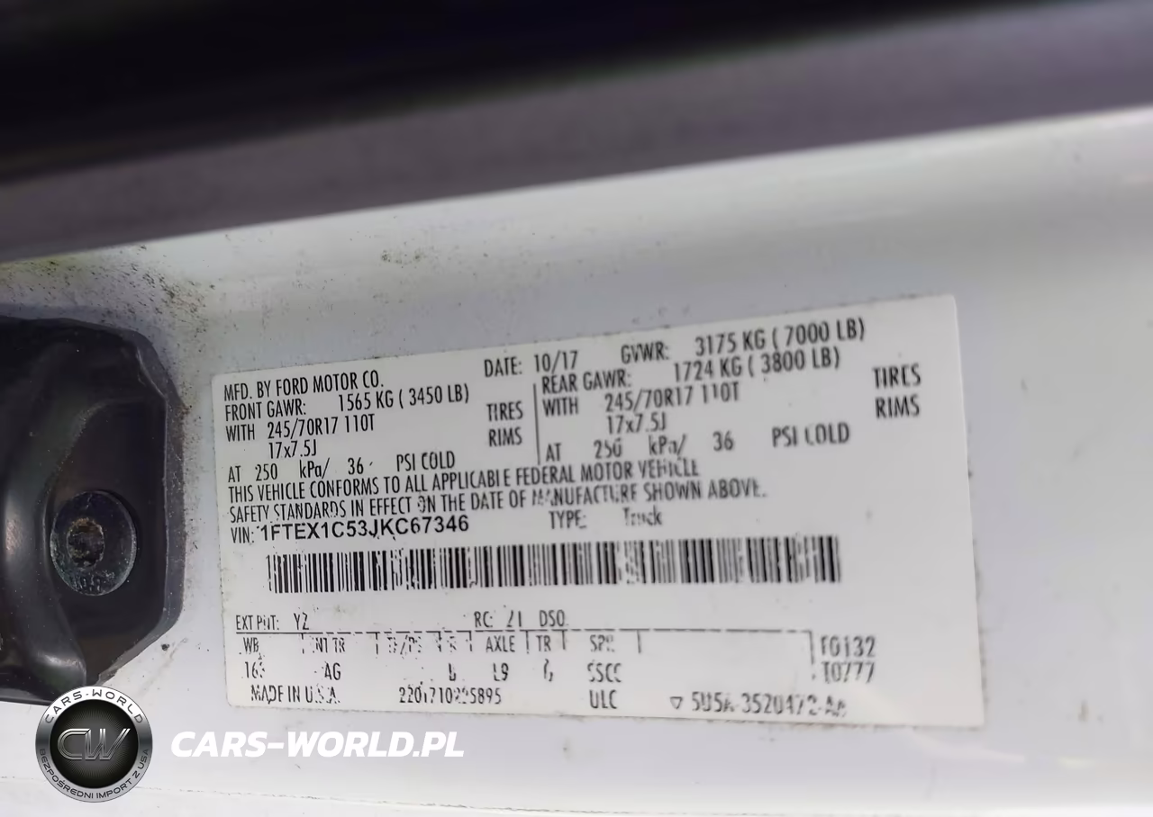 2018 Ford F-150 Xl VIN:1FTEX1C53JKC67346 - 9