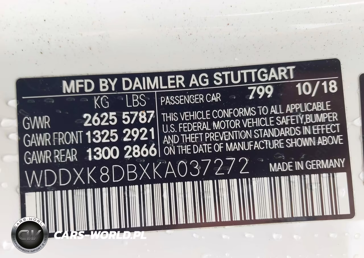2019 Mercedes-Benz S 560 VIN:WDDXK8DBXKA037272 - 9