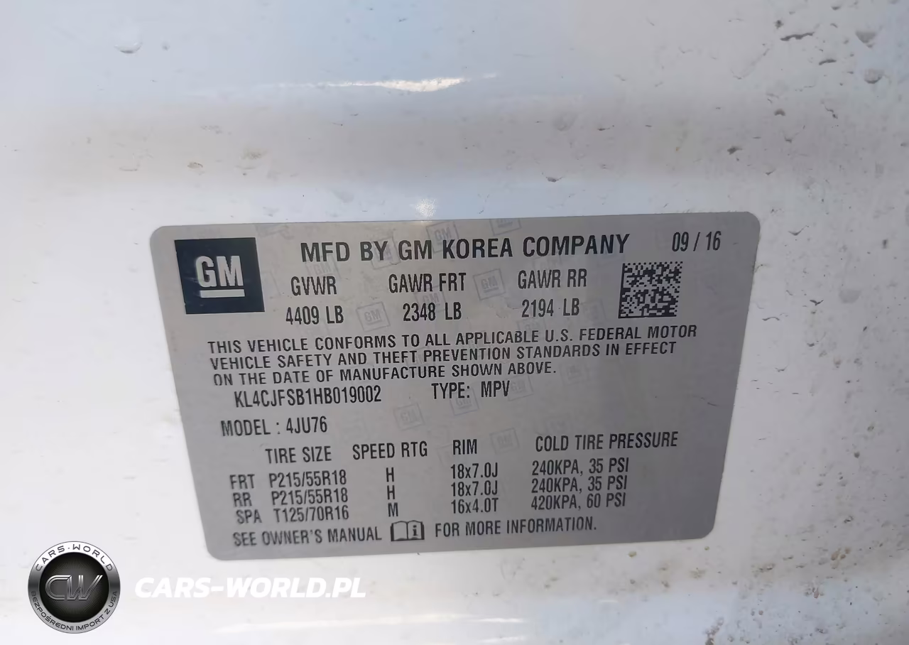 2017 Buick Encore Preferred Ii VIN:KL4CJFSB1HB019002 - 9