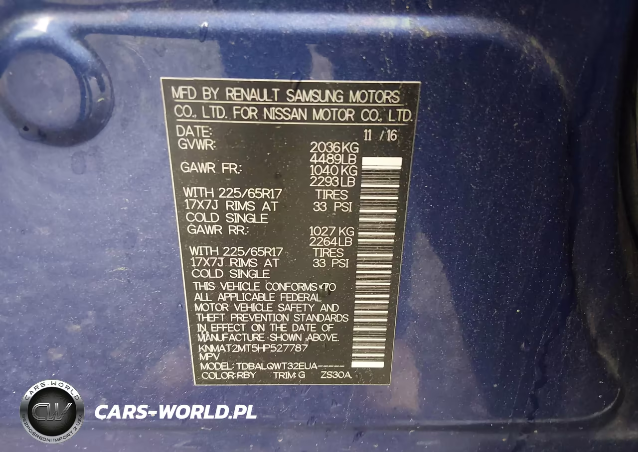 2017 Nissan Rogue Sv VIN:KNMAT2MT5HP527787 - 9