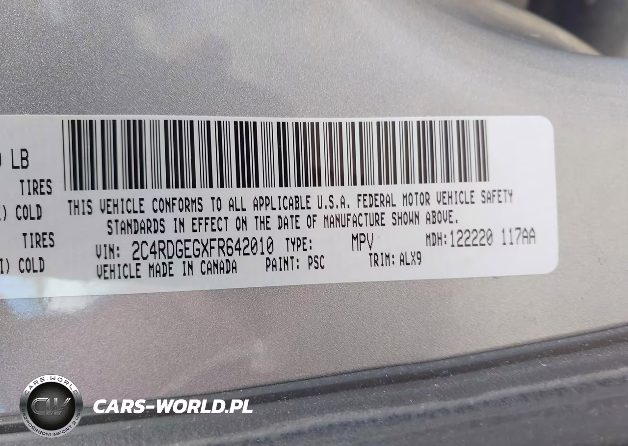 2015 Dodge Grand Caravan R-T VIN:2C4RDGEGXFR642010 - 9